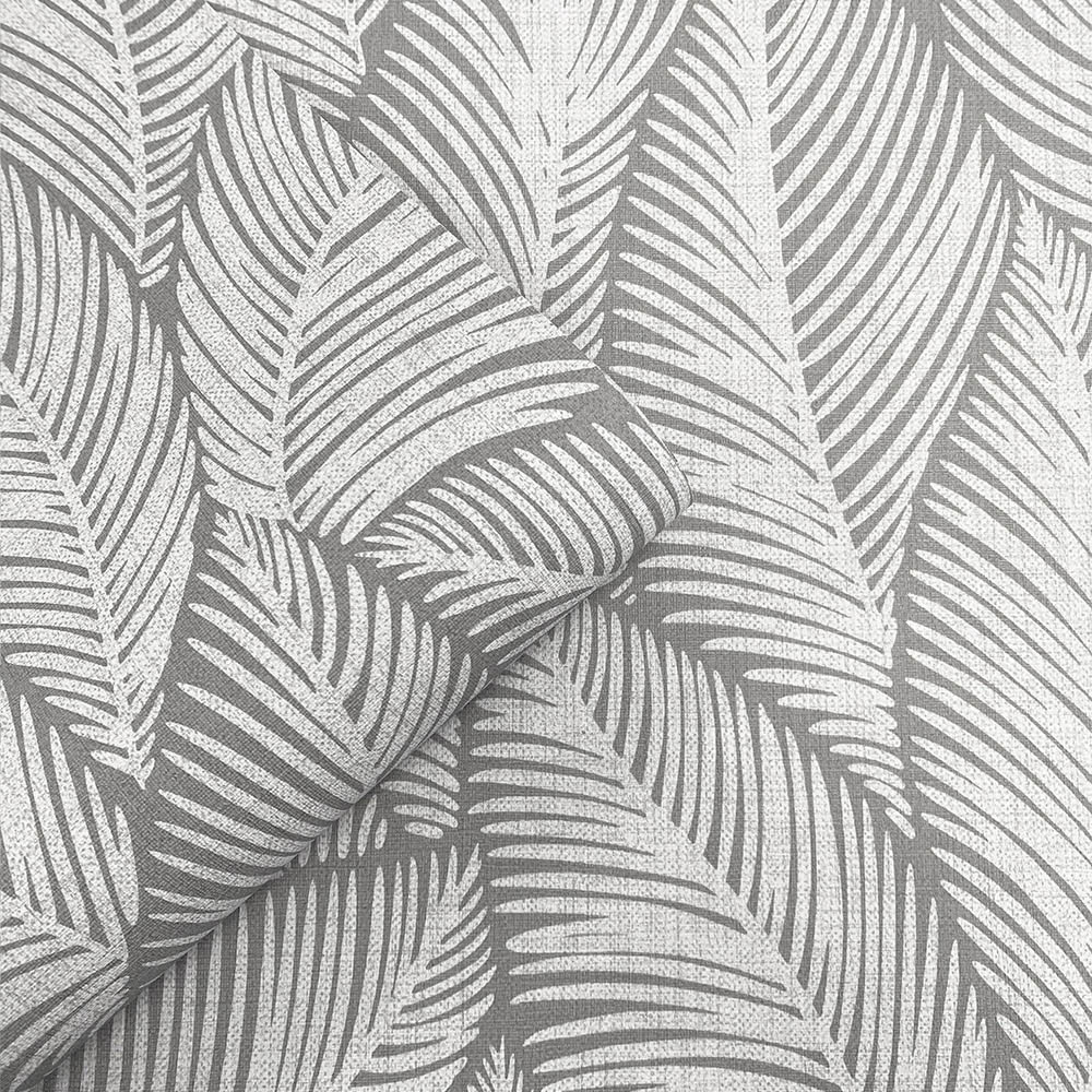 Muriva Denver Leaf Grey Wallpaper Image 2