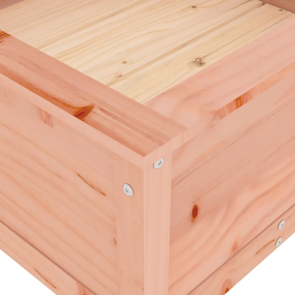 vidaXL Natural Solid Douglas Wood Garden Planter 82.5 x 82.5 x 39cm Image 6