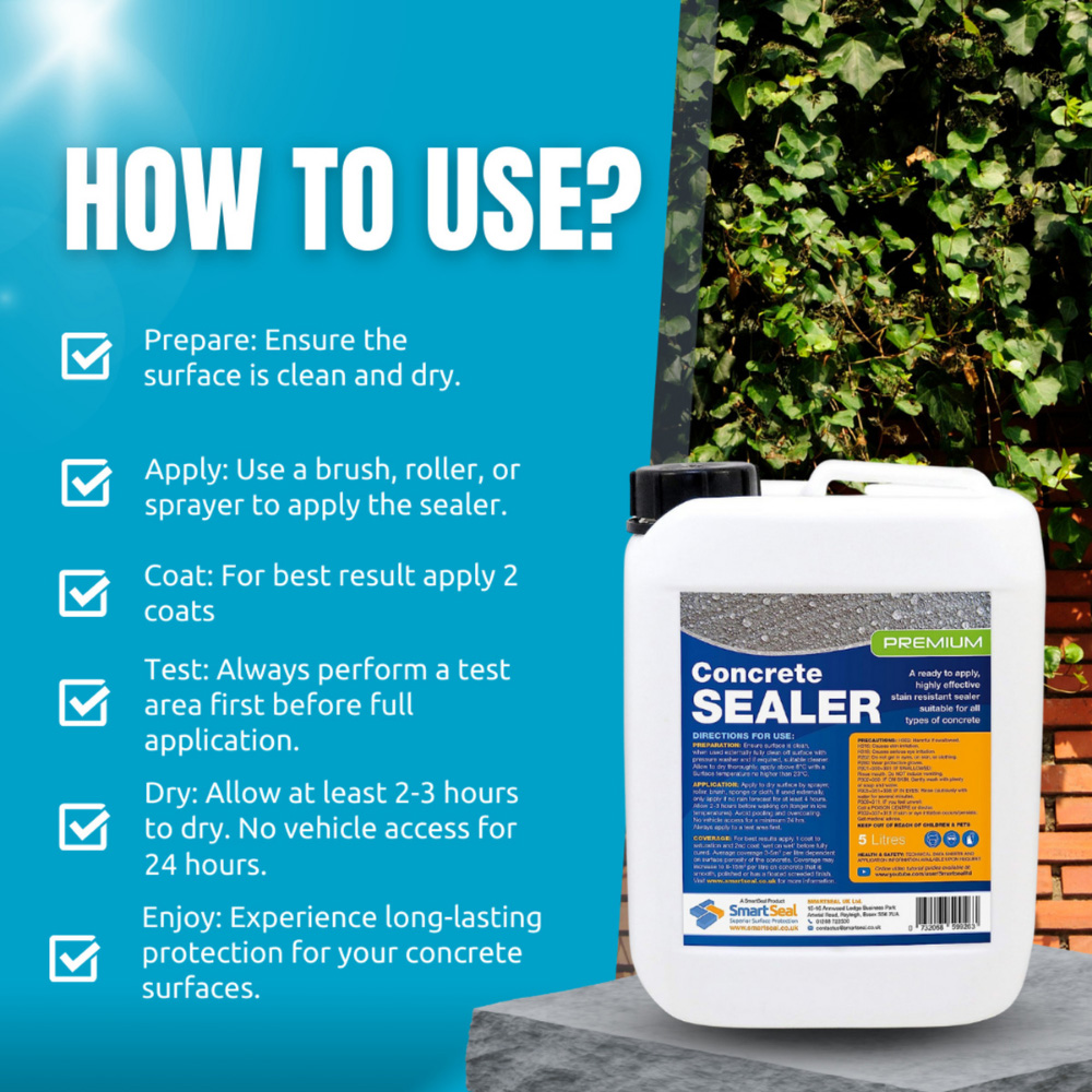 SmartSeal Premium Concrete Sealer 5L 2 Pack Image 5