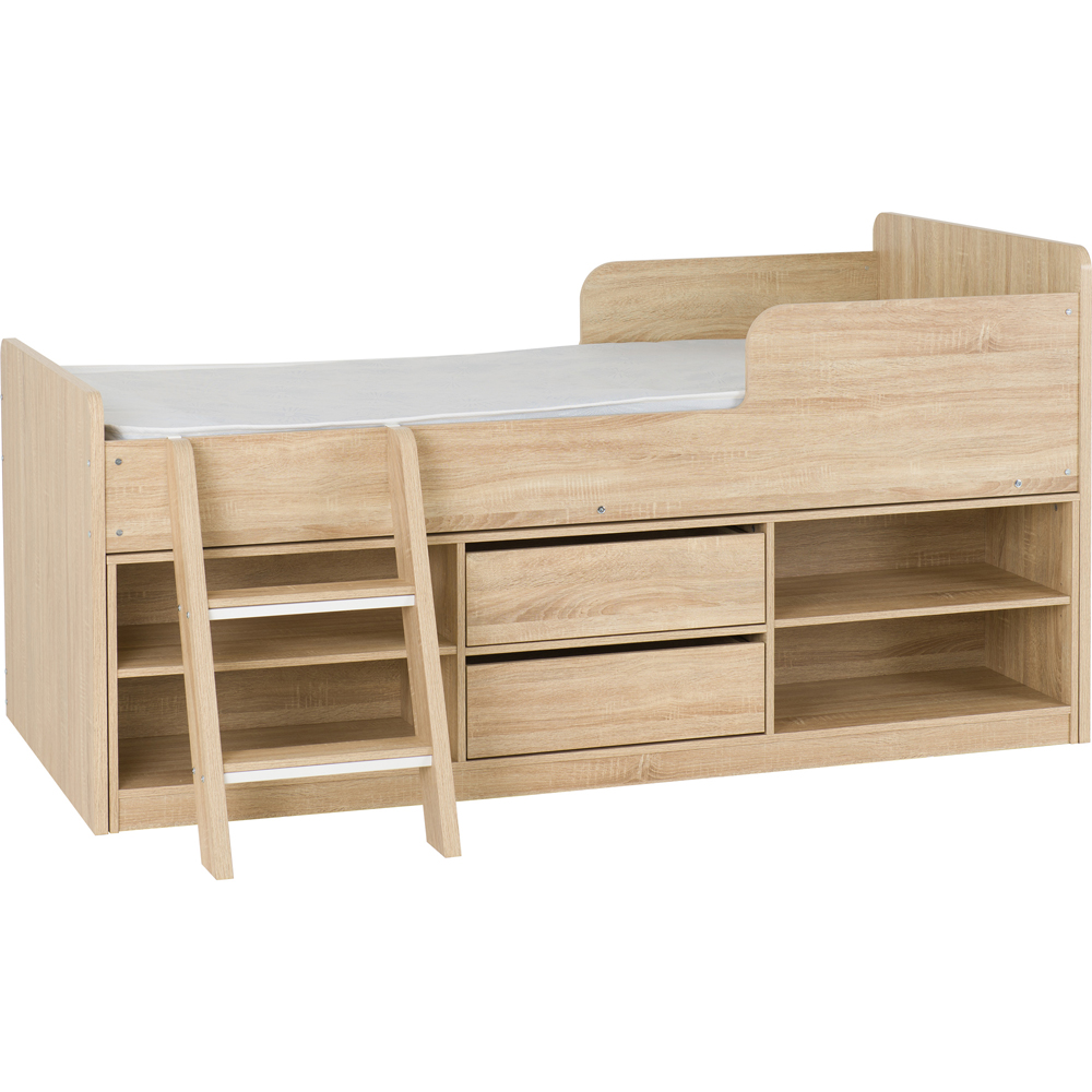 Seconique Felix Single Light Sonoma Oak Low Sleeper Bed Image 3