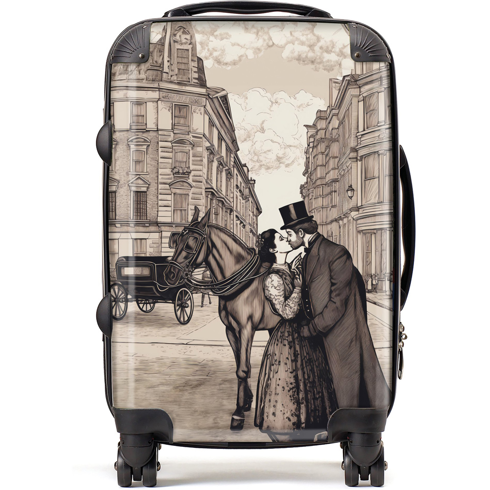 Warren Reed Designer Cabin Victorian Lovers on a London Street Suitcase Image 1