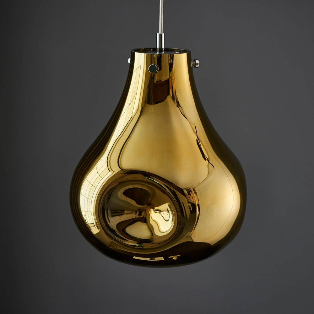 Merano Perugia Metallic Glass Gold Pendant Ceiling Lamp Image 5