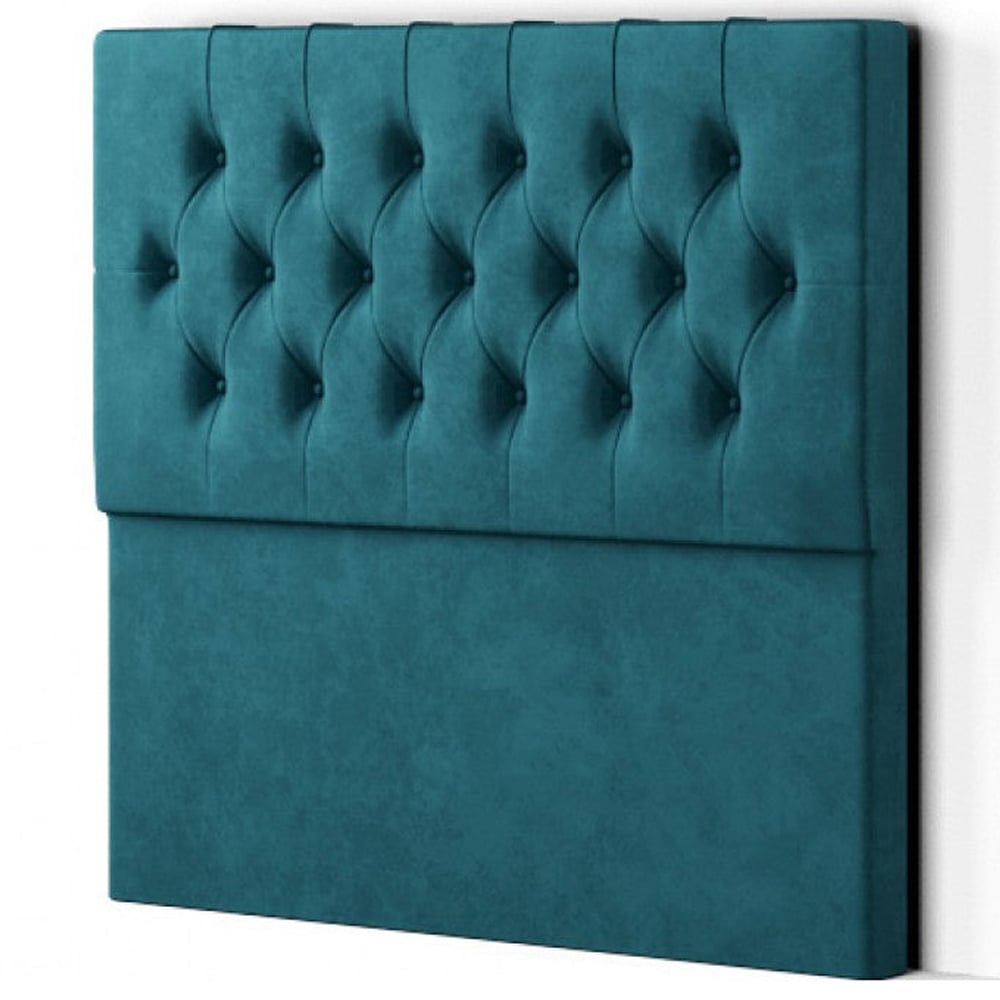 Eleganza Belgrave Single Emerald Plush Floor Standing Headboard Image 2