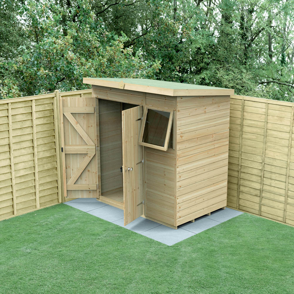 Forest Garden Timberdale 6 x 4ft Single Opening Pent Shed Image 2