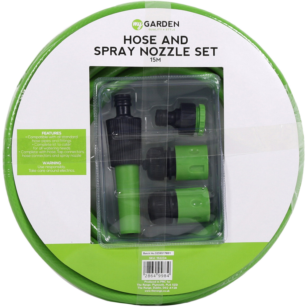 My Garden Hose and Spray Nozzle Set 15m Image 1