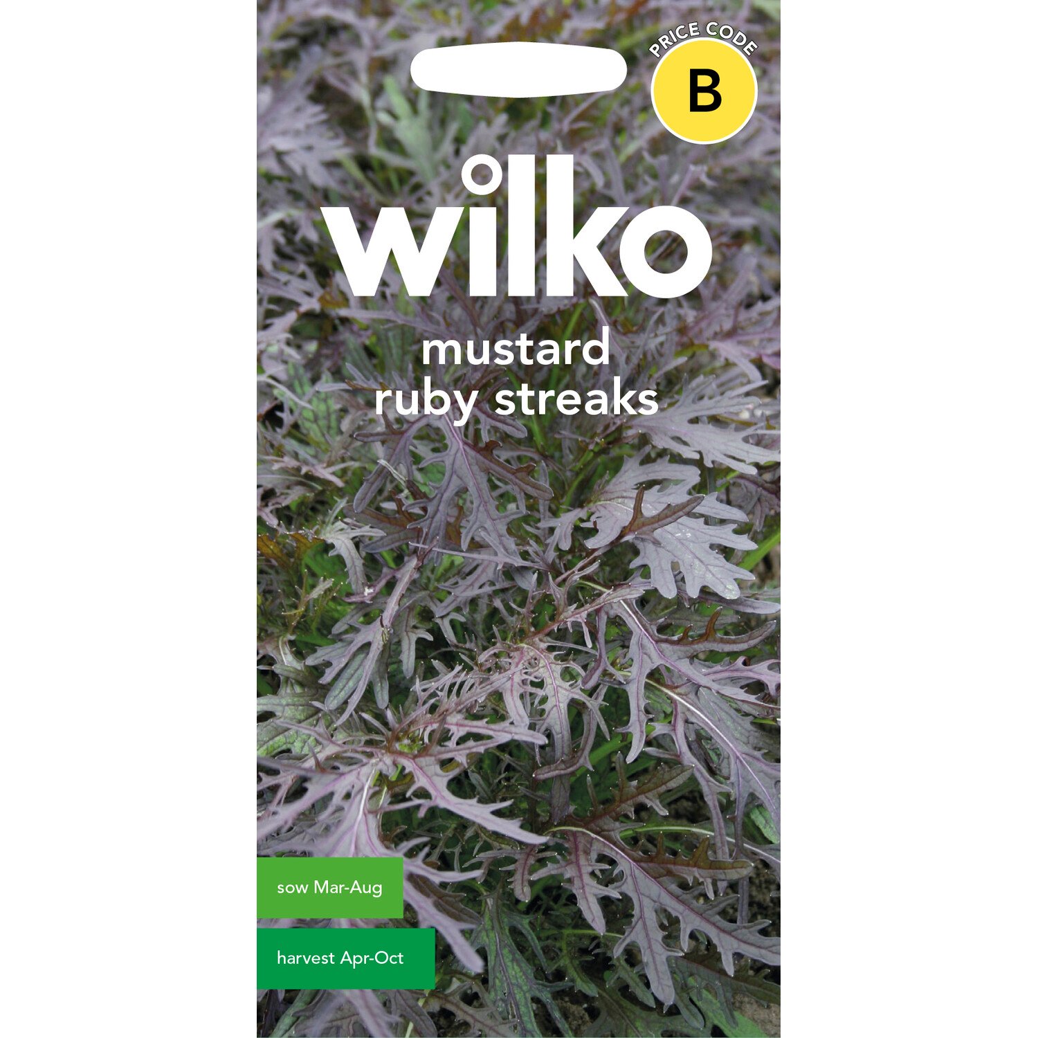 Wilko Mustard Ruby Streaks Seeds Image 1