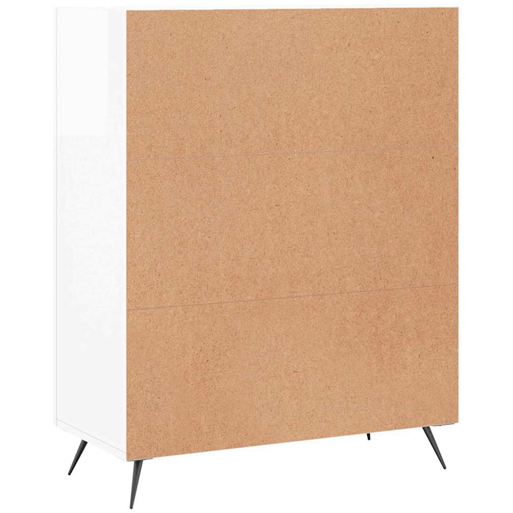 vidaXL Single Door 3 Drawer White Sideboard Image 8