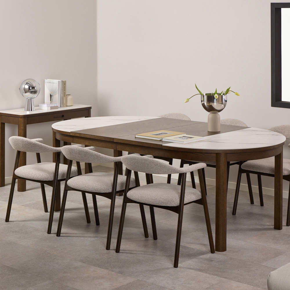 Florence Southampton Smoked Oak Veneer Extension Leaf Set of 2 Image 2