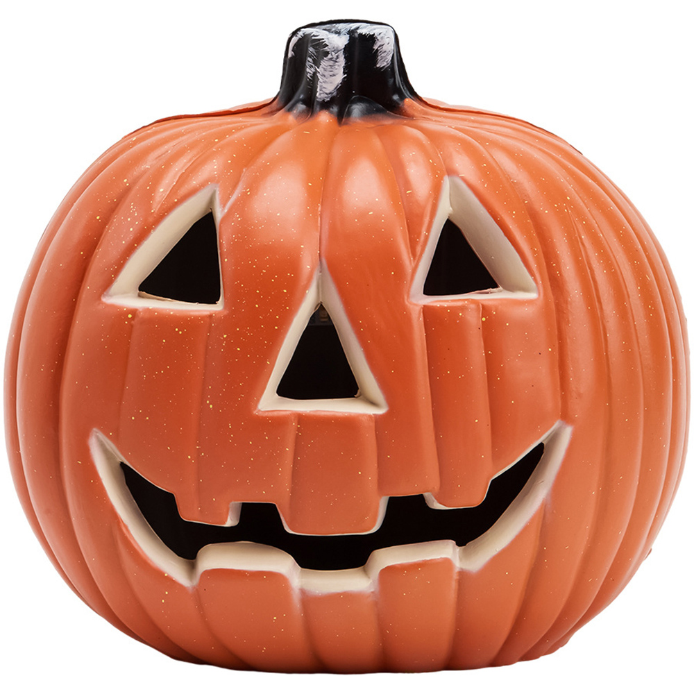Living and Home Halloween Smiley Pumpkin LED Lantern 18cm Image 1