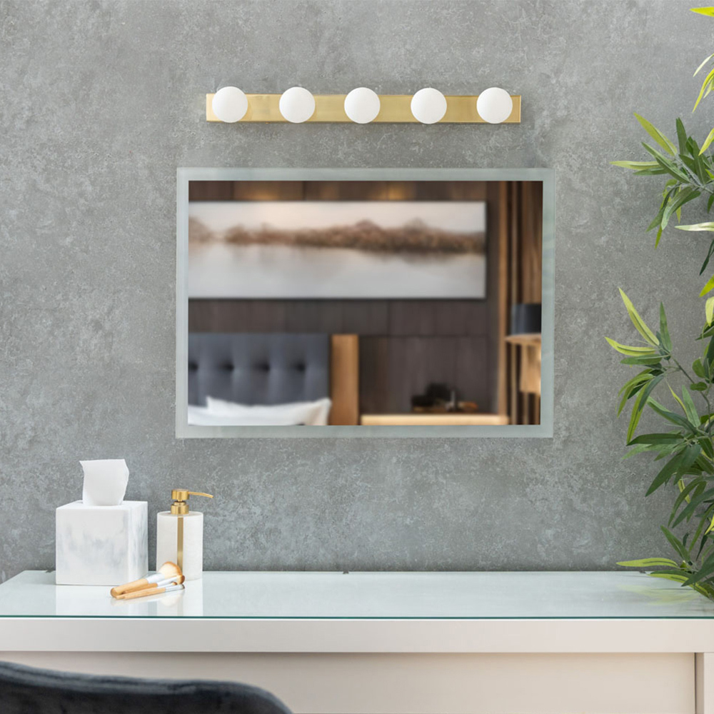 ValueLights Hollywood Brushed Gold LED Bar Wall Light Image 4
