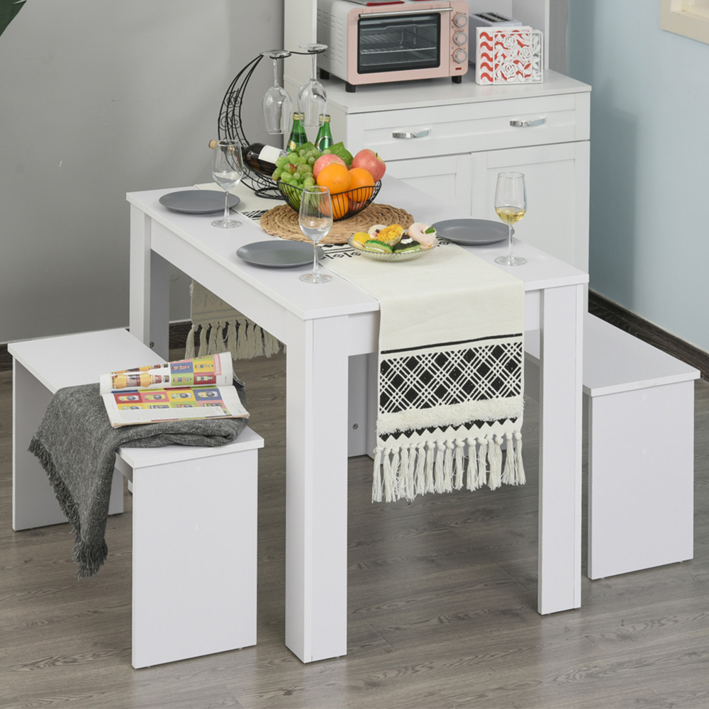 Portland 2 Seater Dining Set White Image 1