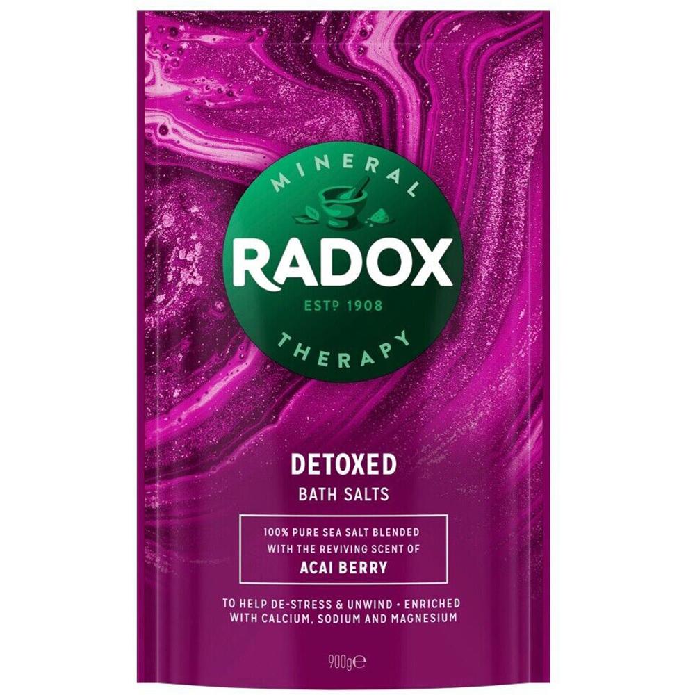 Radox Detoxed Bath Therapy Acai Berry Bath Salts 900g 6 Pack Image 3