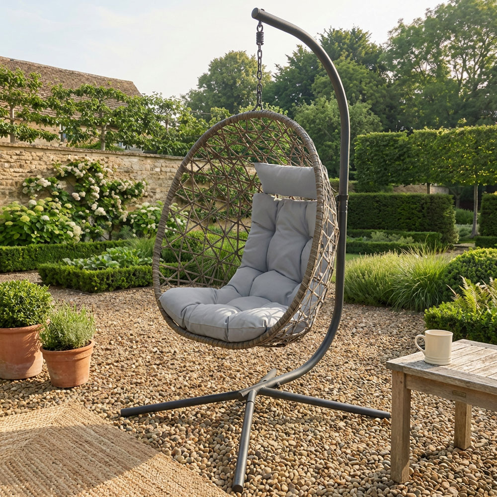 Teresa Hanging Chair with Cushion Image 6