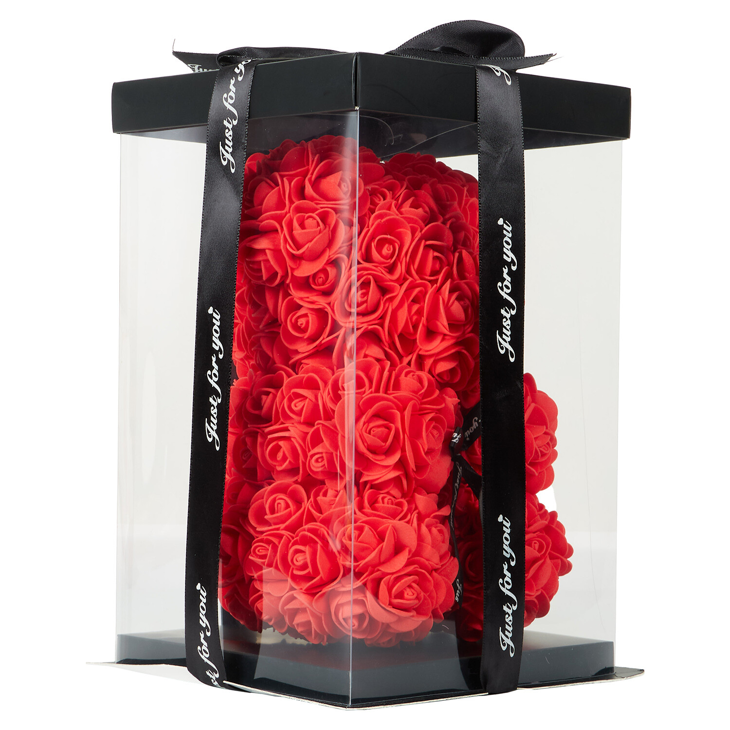 Rose Flower Bear - Red and Black Image 2