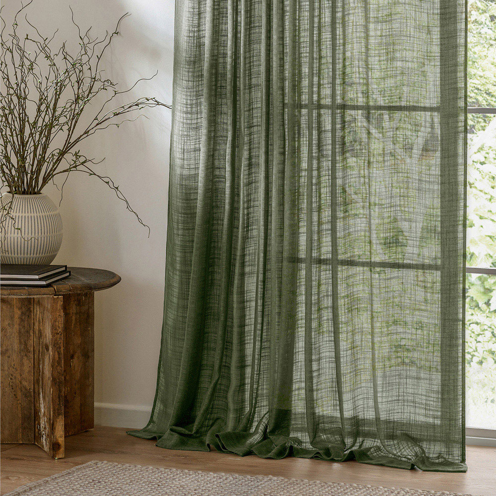 Yard Cirrus Sheer Tab Top Forest Curtain Panel 250 x 290cm Image 3