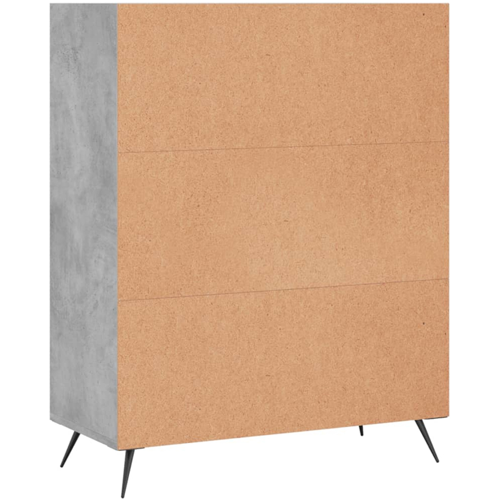 vidaXL 3 Shelf Concrete Grey Bookcase Image 6