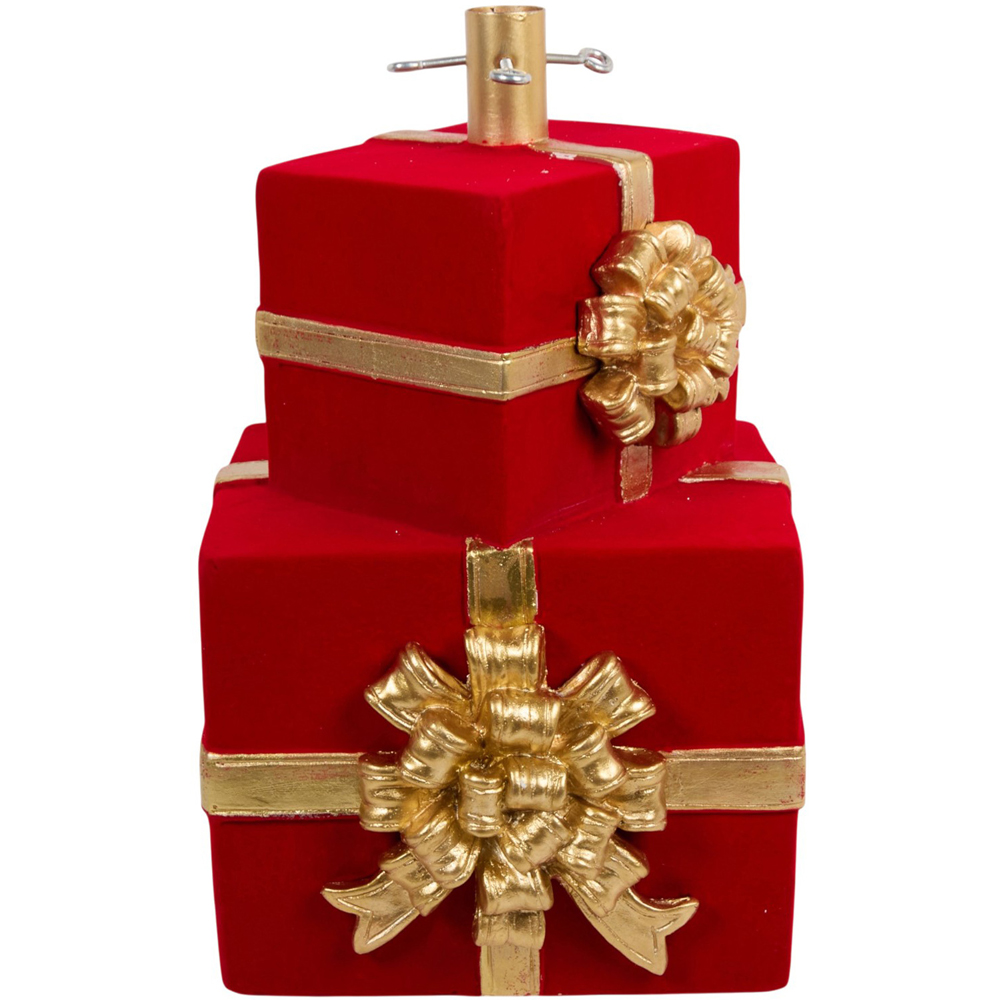 Stacking Presents Artificial Tree Stand Red Image 1