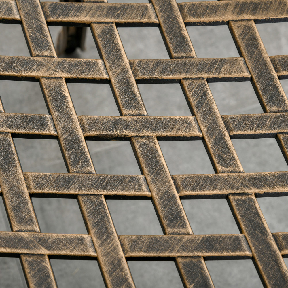 Outsunny Cast Aluminium 2 Seater Garden Bistro Set Bronze Image 4