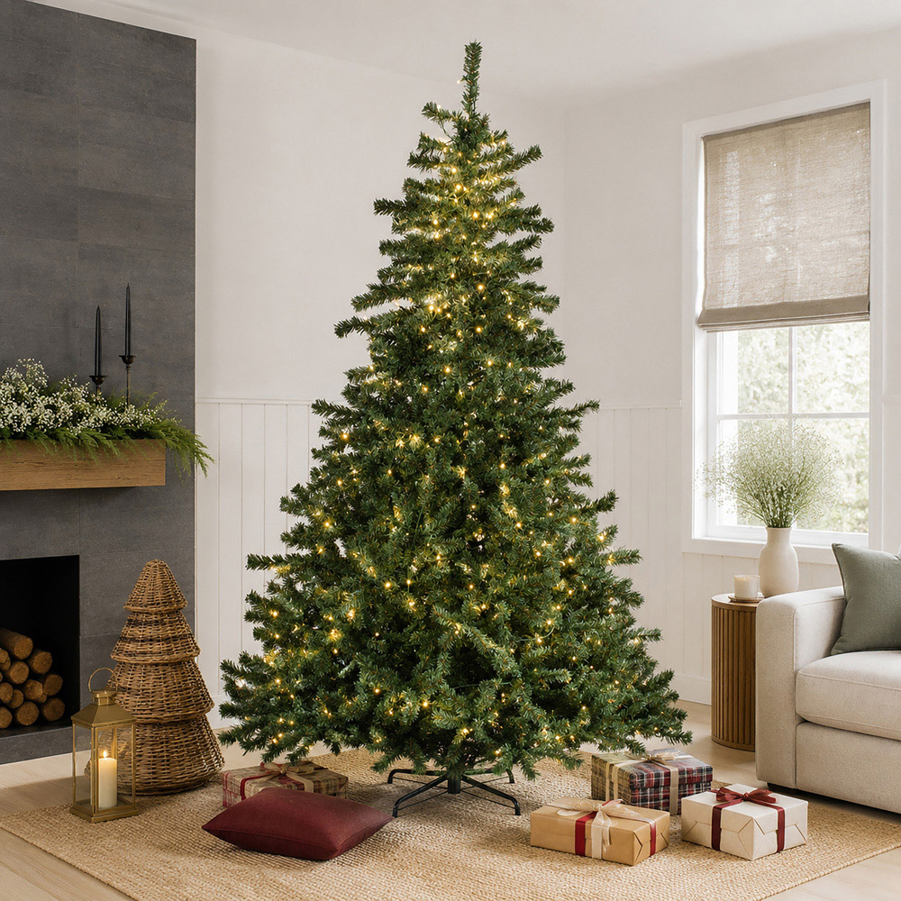 Abrihome 500 Warm White LED Pre-Lit Multi-Function Artificial Christmas Tree with 1512 Tips 8ft Image 2