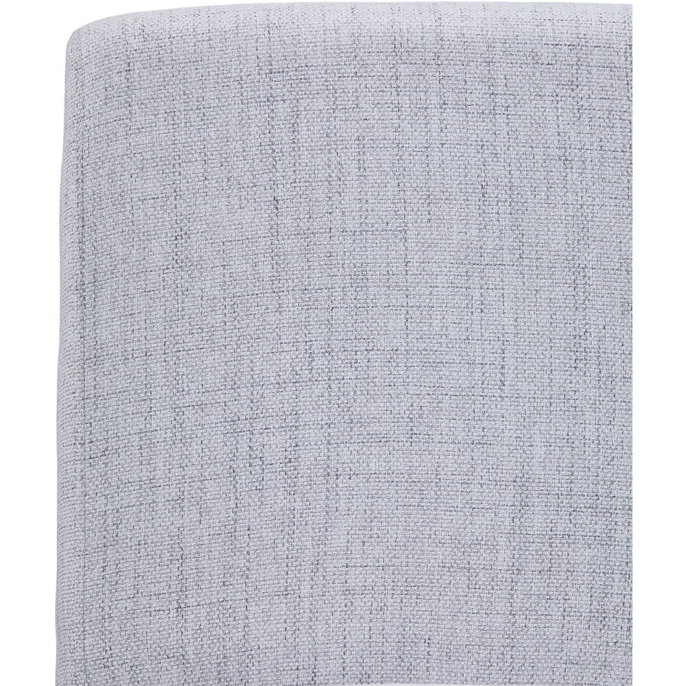 Living and Home Set of 2 Light Grey Chenille Dining Chair Image 6