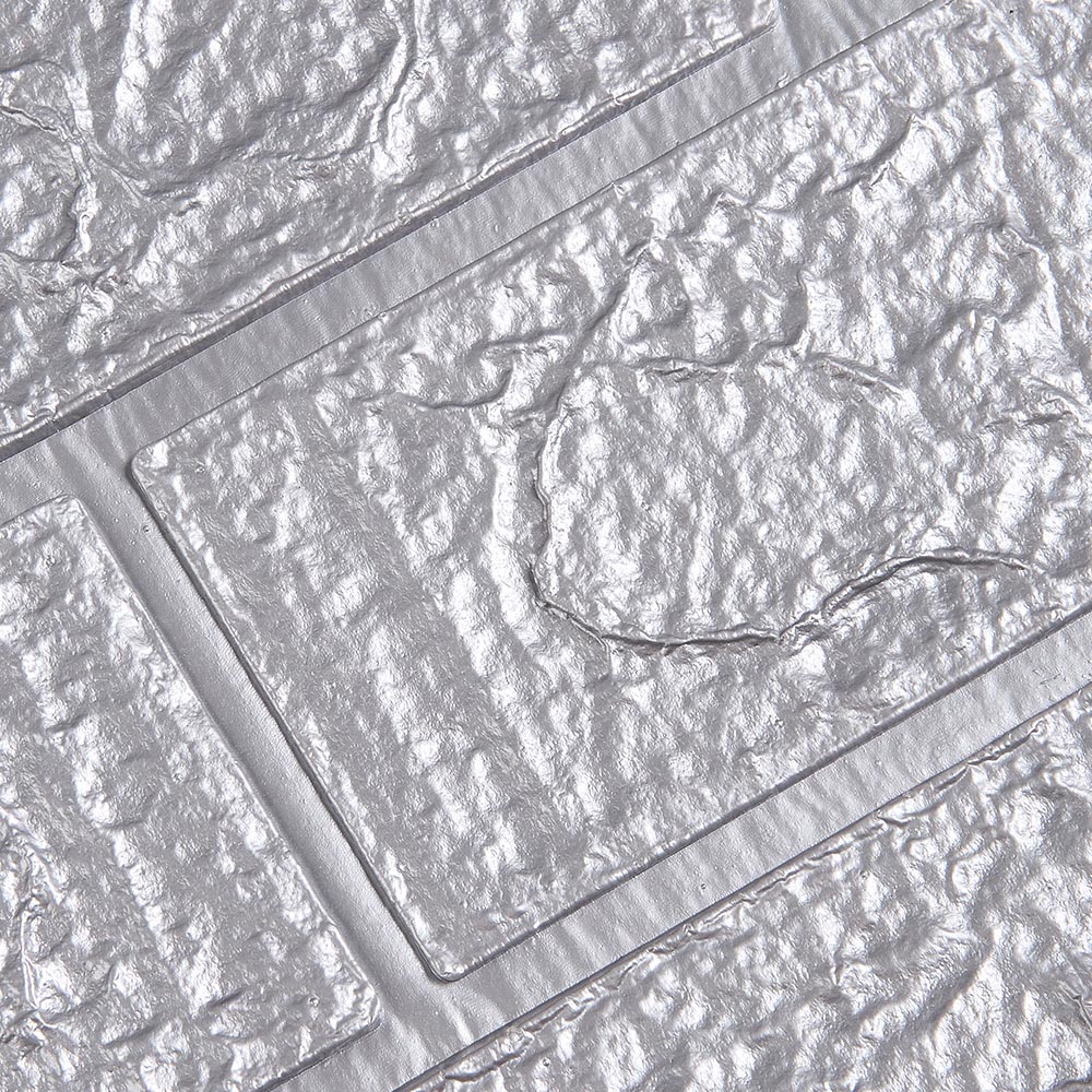 Living and Home 3D Brick Texture Silver Grey Wall Sticker 15 Pack Image 5