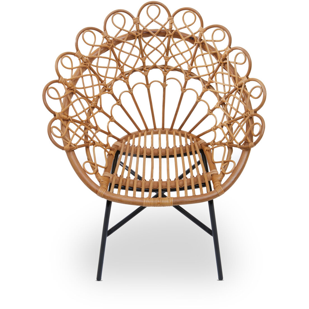 Premier Housewares Java Natural Rattan Peacock Chair Image 3