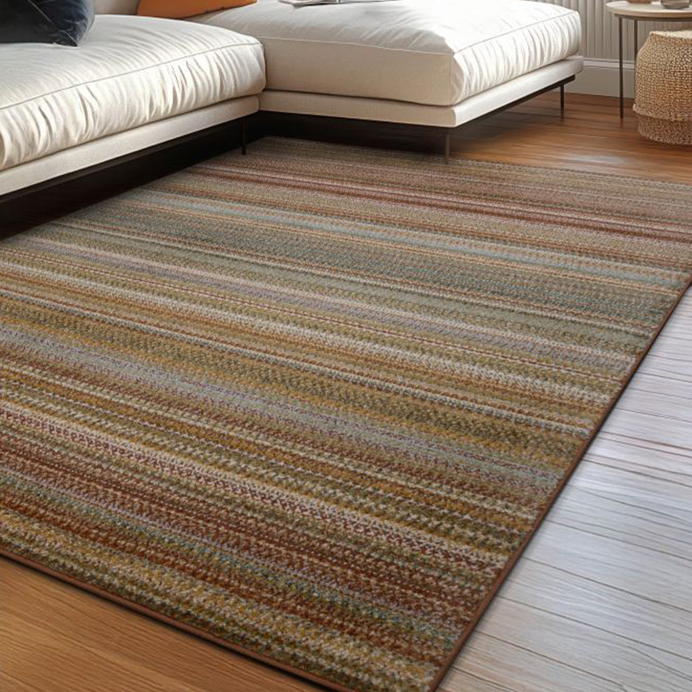 Homemaker Echo Multicolour Stripe Rug 120 x 170cm Image 1