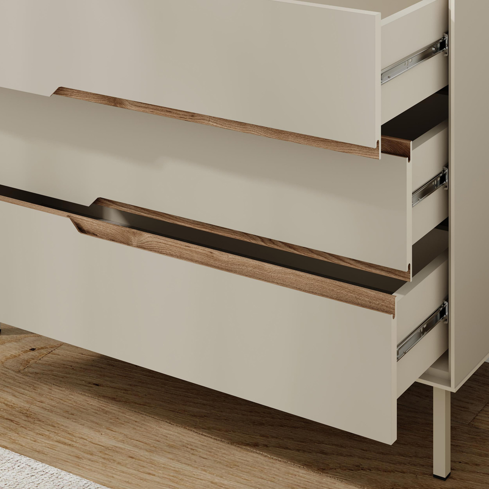Decortie Arch 3 Drawer Sandstone Dresser Image 3
