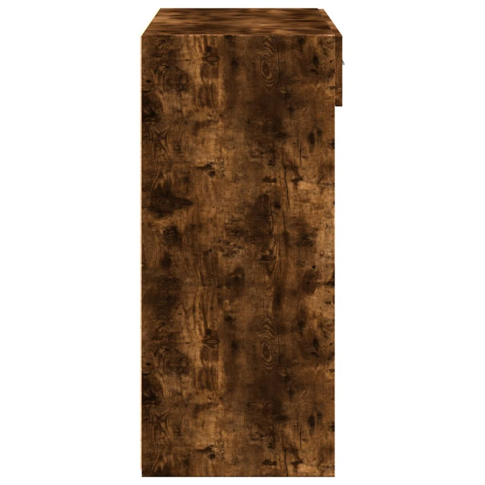 vidaXL 4 Drawer 6 Shelf Smoked Oak Highboard Image 5