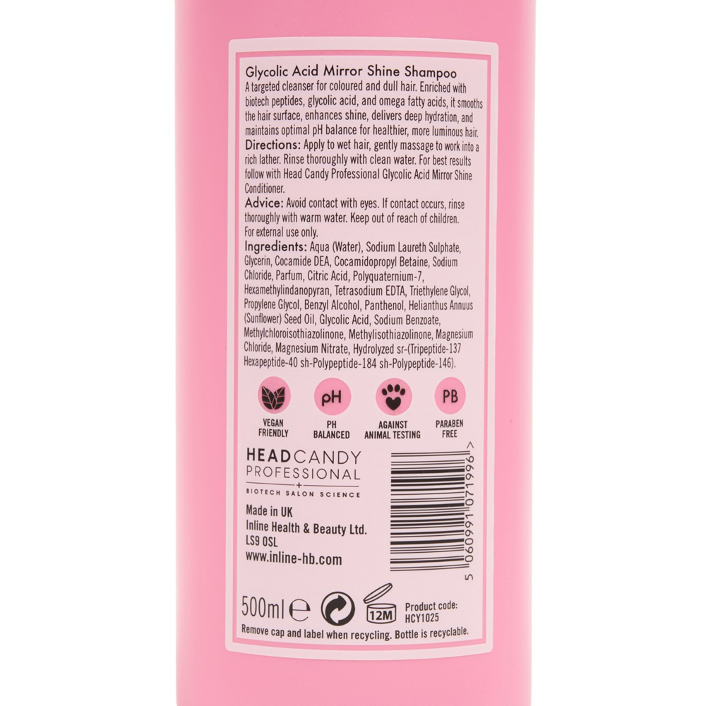 Head Candy Professional Glycolic Acid Shine Shampoo Image 3