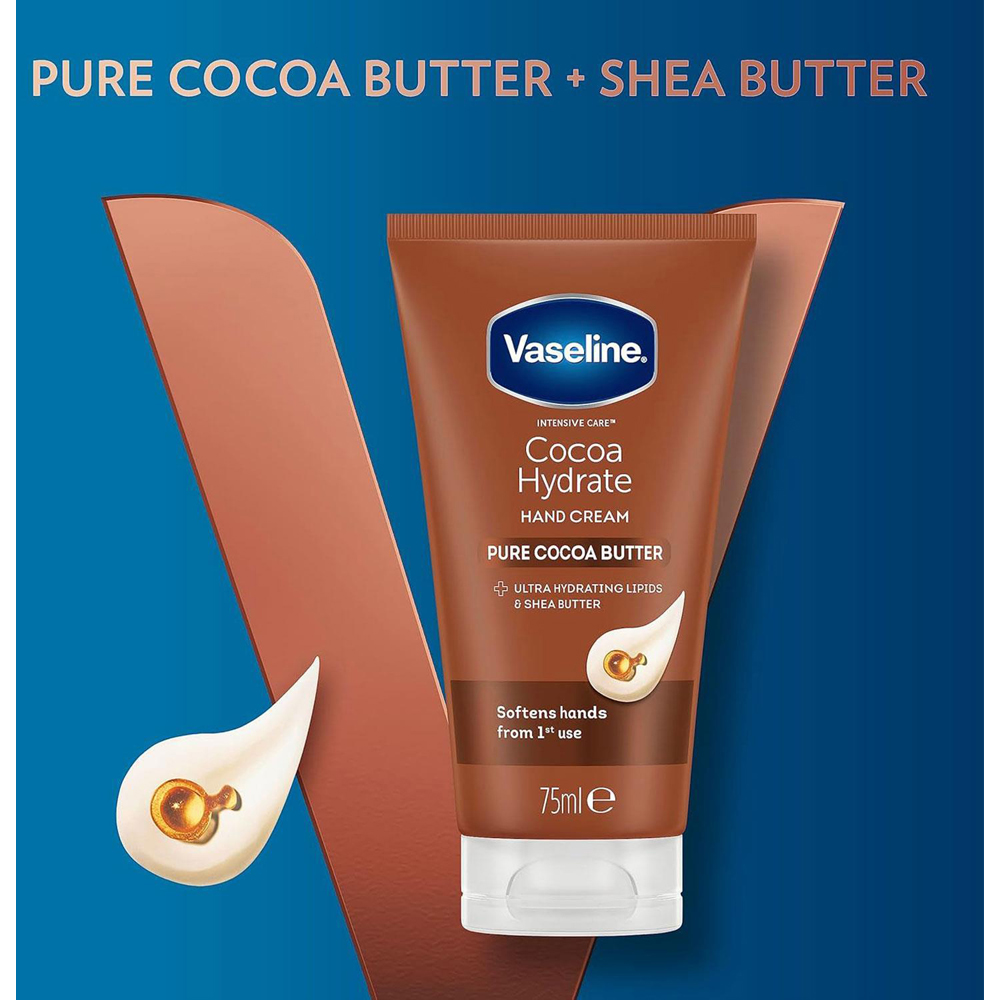Vaseline Cocoa Radiant Body Lotion Hand Cream and Lip Therapy Bundle Image 9