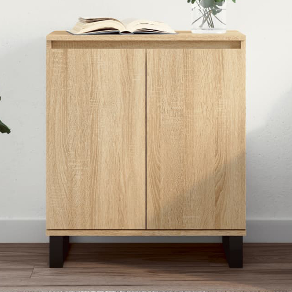 vidaXL 2 Door Sonoma Oak Sideboard Image 1