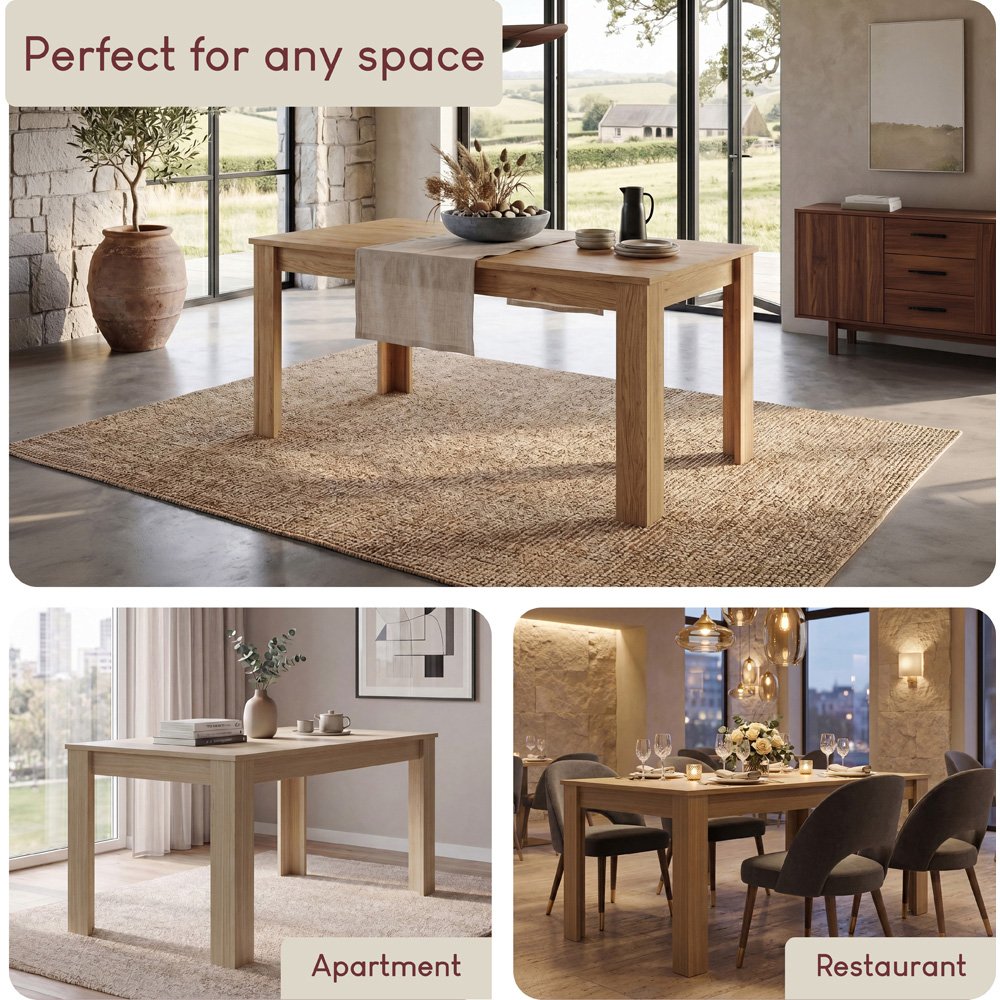 VIDA DESIGNS Medina 6 Seater Dining Table Oak Image 4