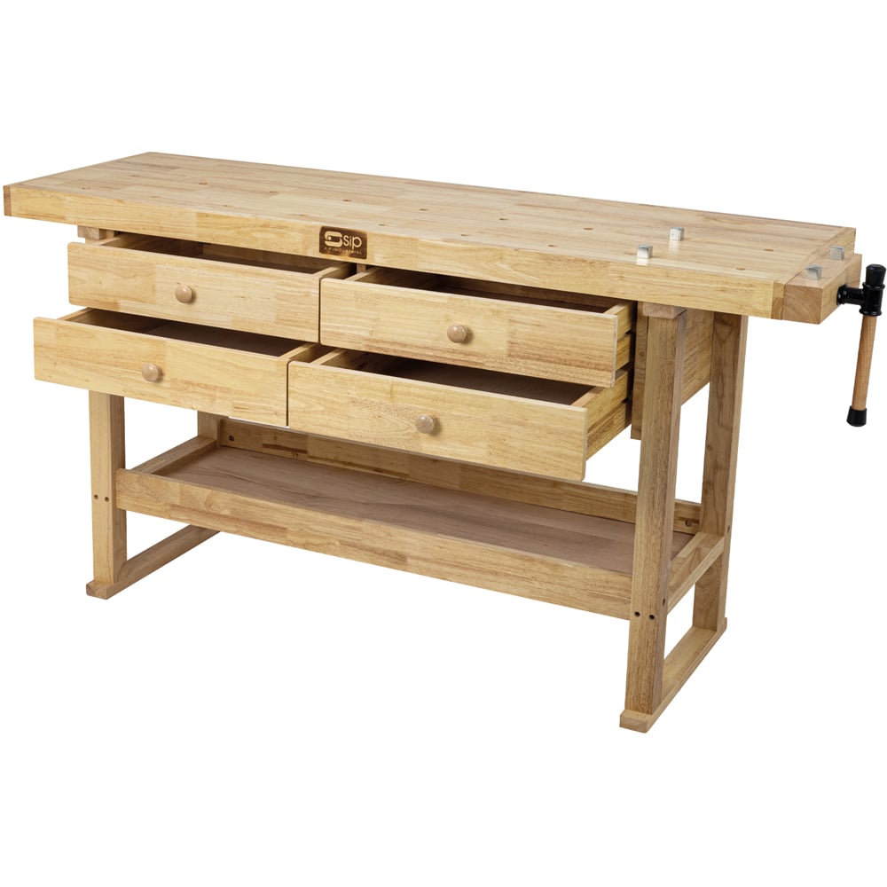 SIP 1460 4 Drawer Professional Hardwood Workbench Image 3