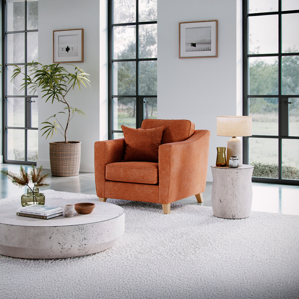 Marlon City Terracota Armchair Image 3