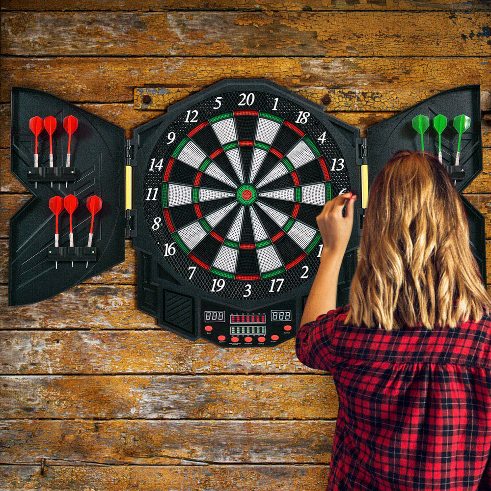 Costway LED Dart Board with 216 Variations and 12 Darts Image 2