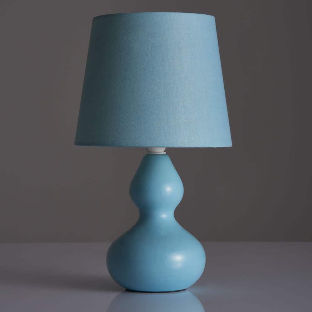 Wilko Duck Egg Ceramic Table Lamp Image 1