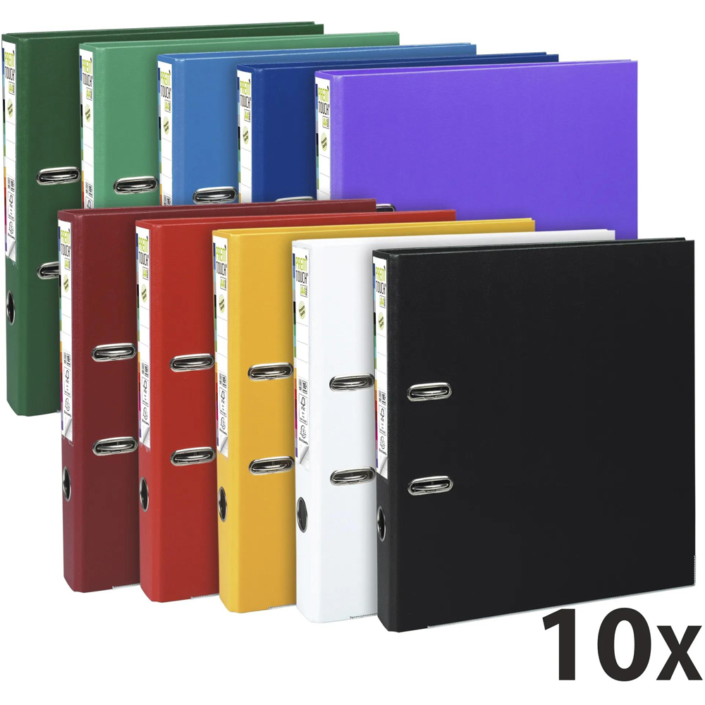 Exacompta PremTouch A4+ Multicolour PP Lever Arch File 10 Pack Image 6