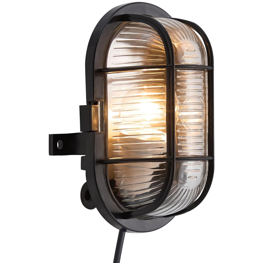 Nordlux Skotlampe Black Oval Outdoor Wall Light Image 1