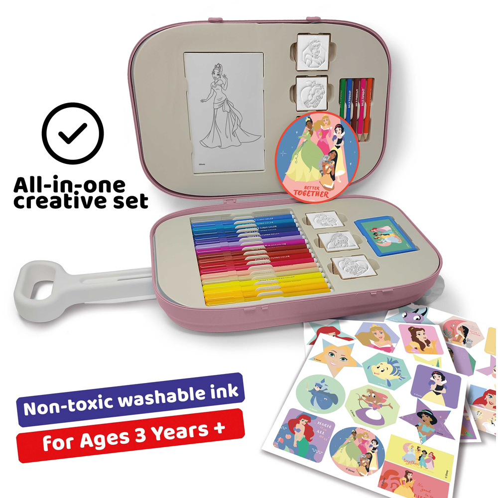 Multiprint Disney Princess Kids Colouring and Stamp Trolley Set Image 4