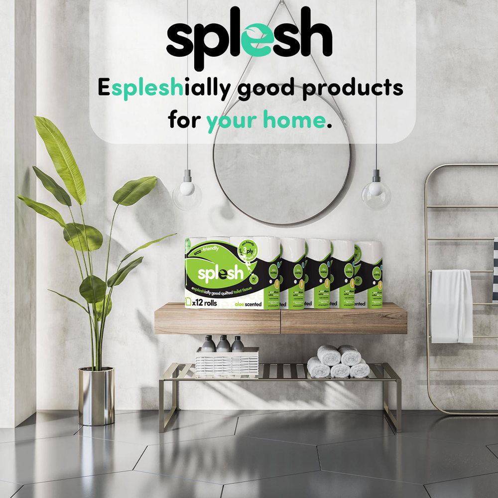 Splesh Quilted Aloe Vera Toilet Tissue 84 Rolls 3 Ply Image 3