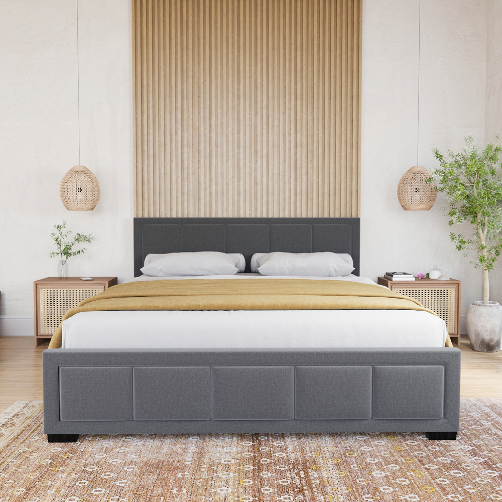 Vida Designs Vanita King Size Dark Grey Bed Frame Image 4