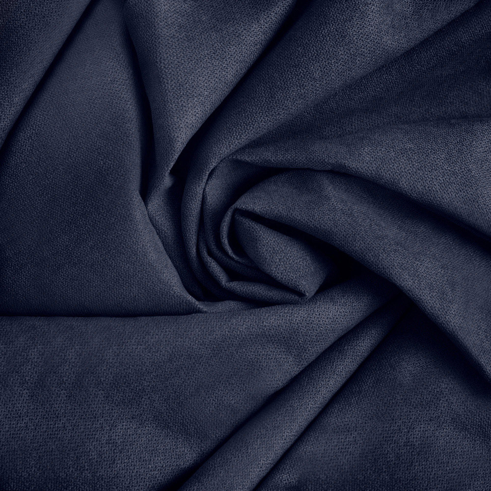 Alan Symonds Navy Velvet Chenille Blackout Ring Top Eyelet Curtains 137 x 213cm Image 7