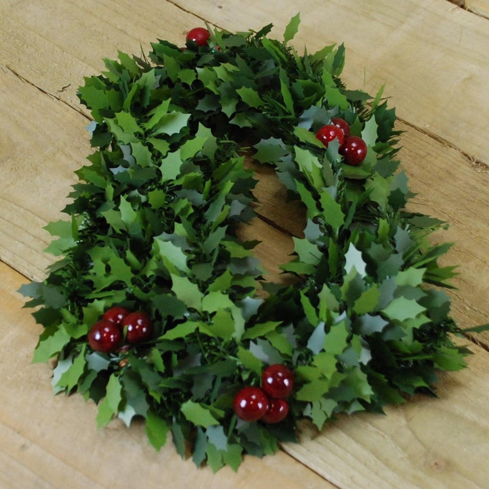 Samuel Alexander Christmas Holly Garland with Red Berries 200cm Image 6