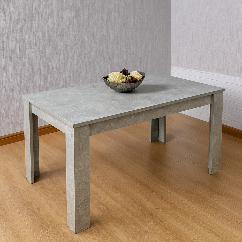 Kosy Koala Rocco 4 Seater Wooden Velvet Dining Set Stone Grey and Blue Image 3