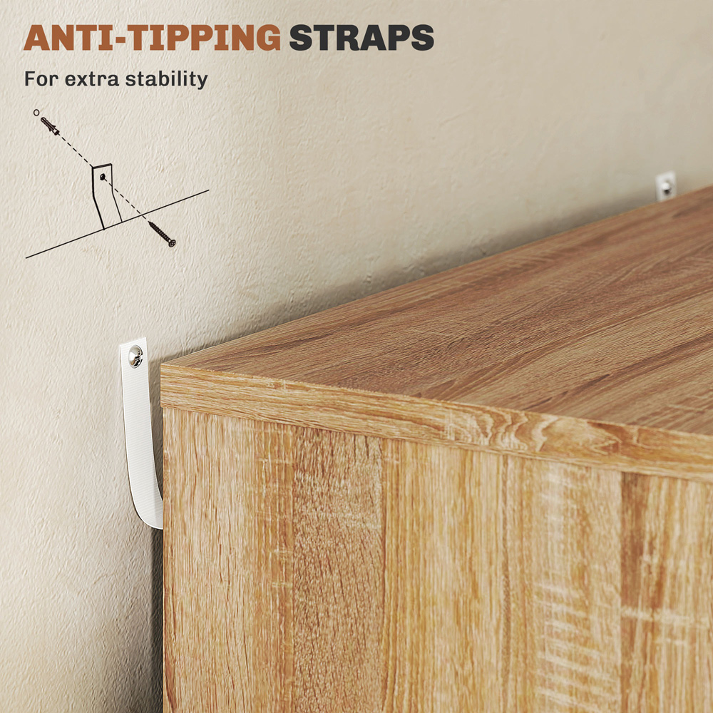 Vinsetto 5 Drawer Oak Mobile Filing Cabinet Image 7