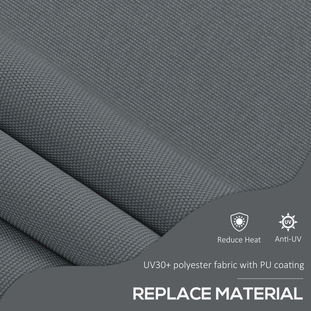 Outsunny Dark Grey Retractable Awning 2 x 1.2m Image 7