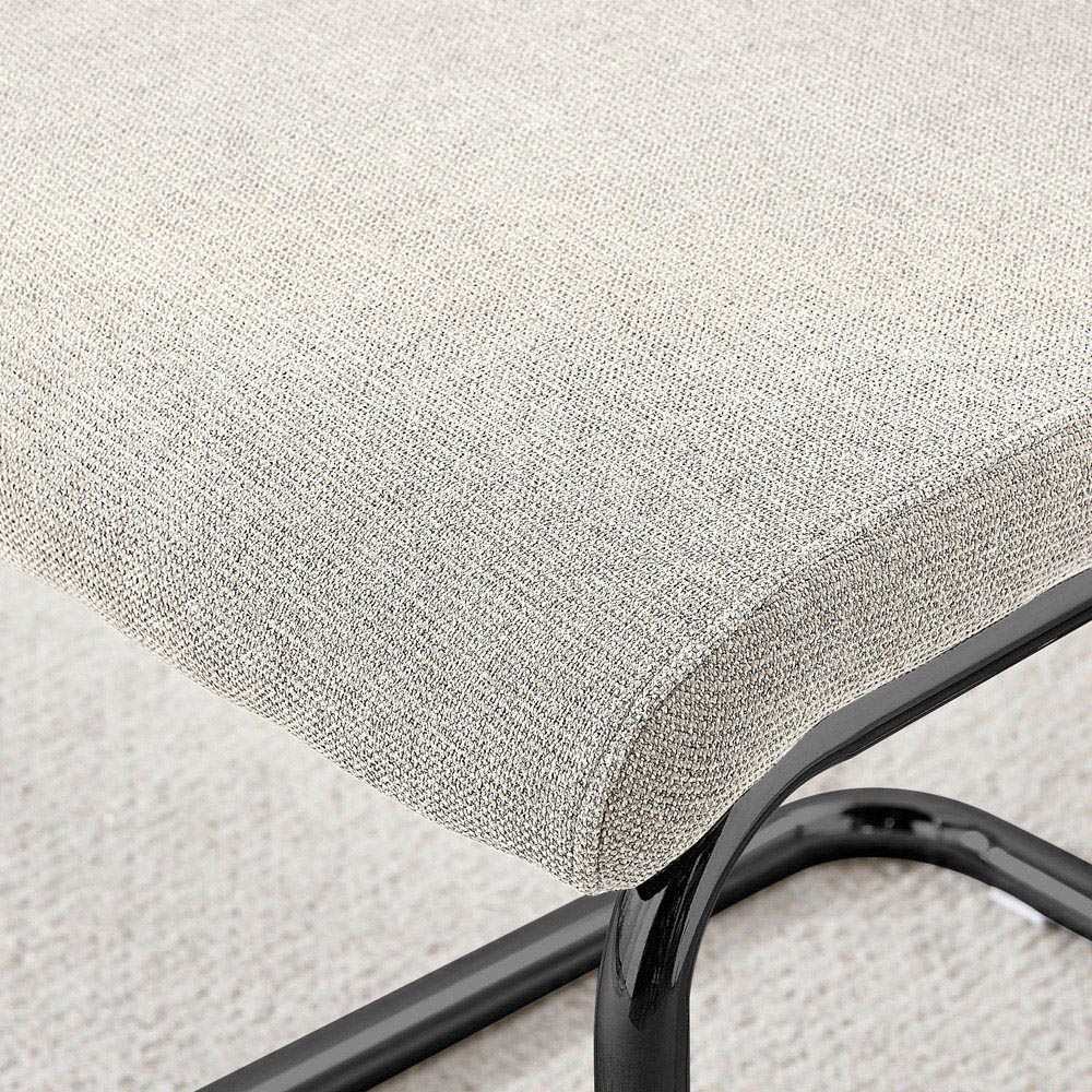 Furniturebox Fontana Set of 2 Cream and Black Dining Chair Image 2