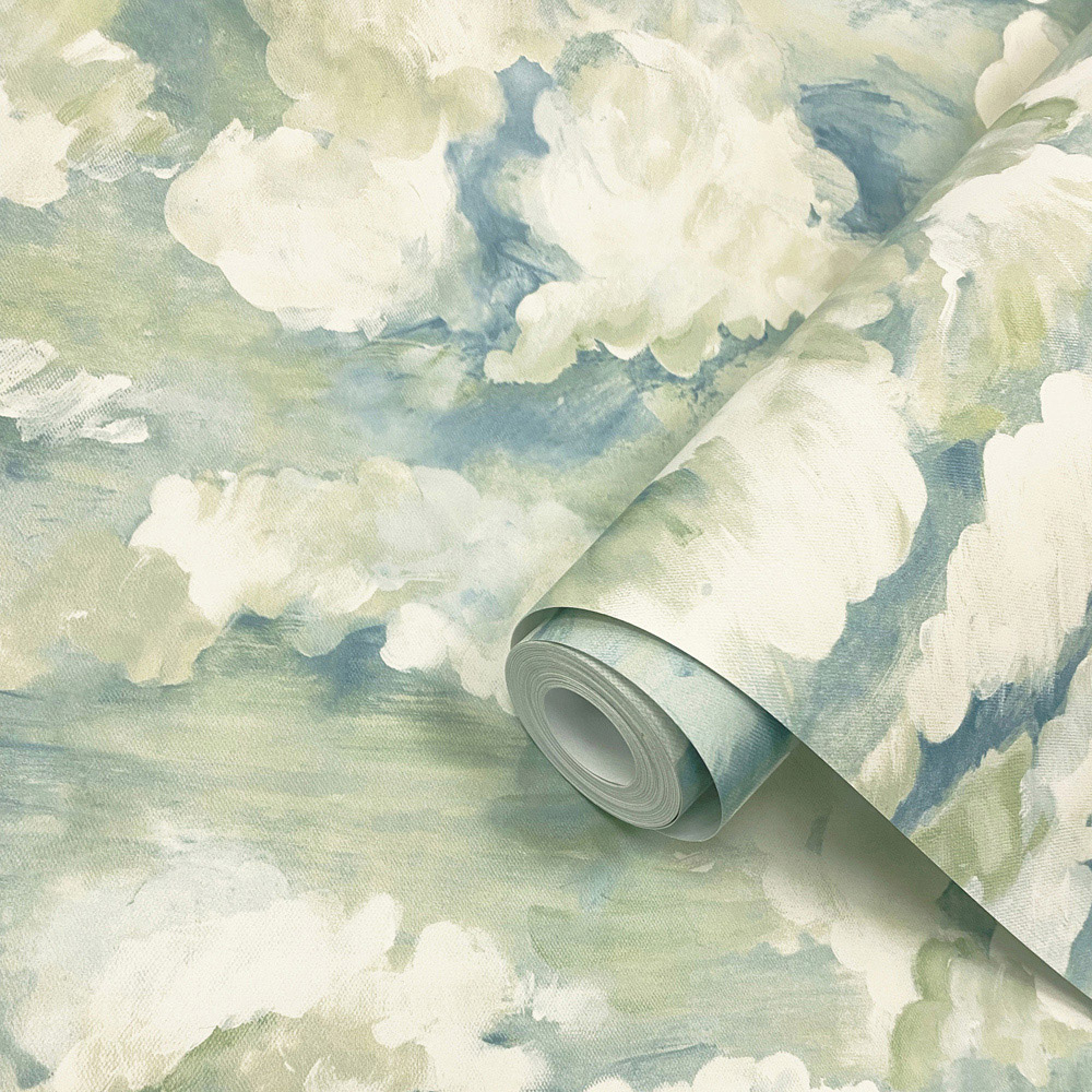 Holden Cloudscape Soft Aqua Wallpaper Image 2