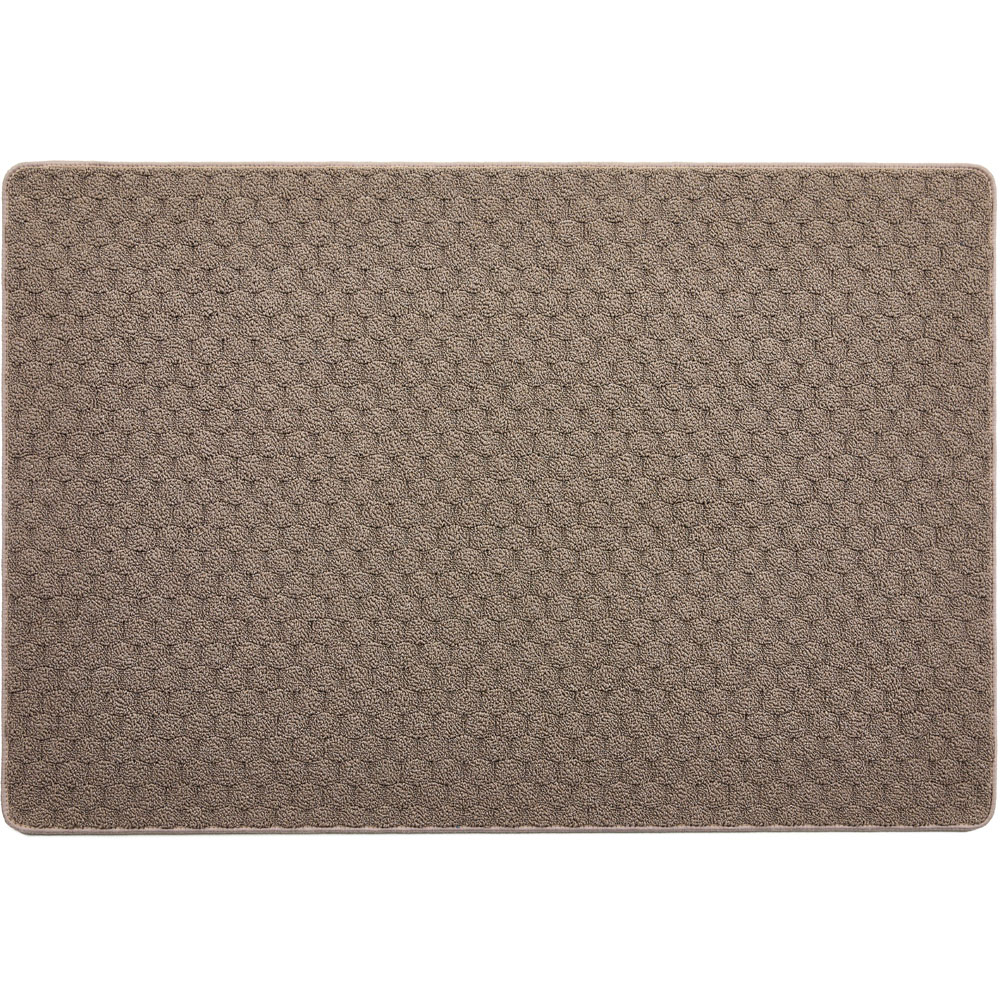 My Mat Mink Sculptured Honeycomb Washable Rug 200 x 290cm Image 1